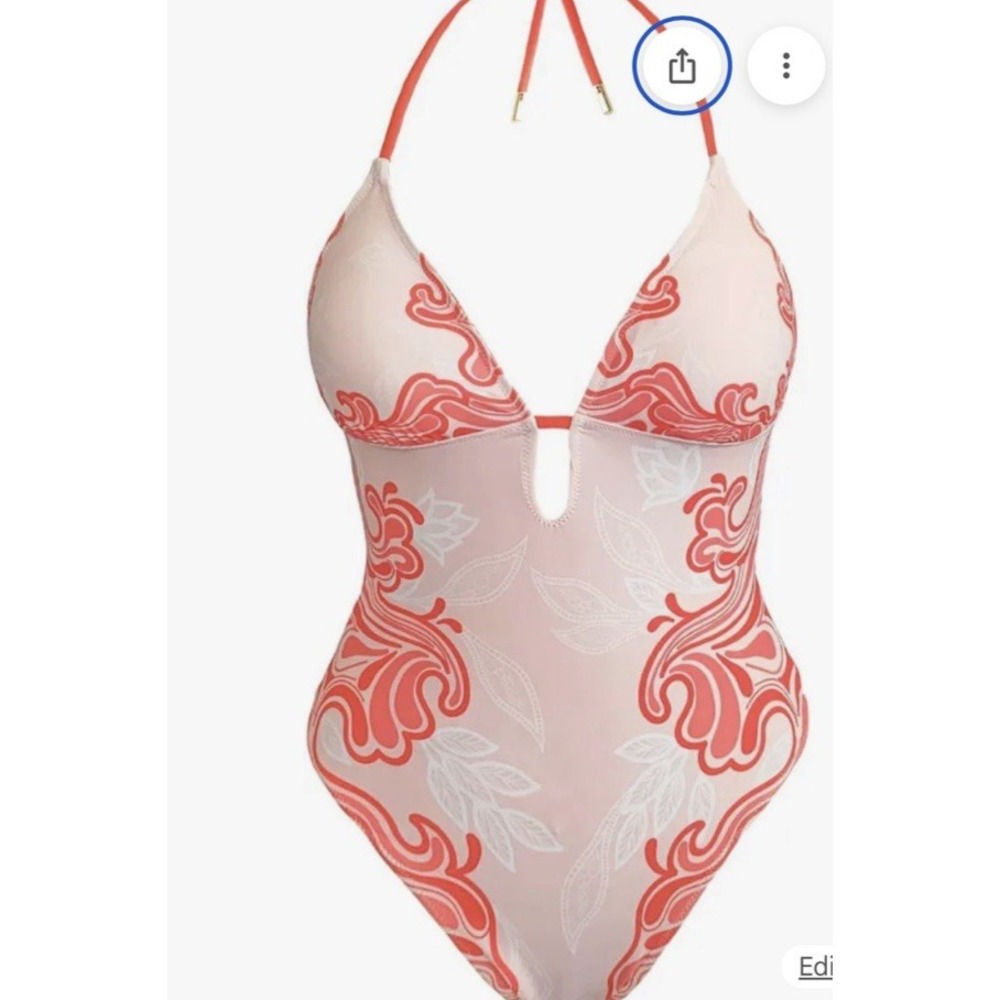 New Jessie Zhao EMBER Reversible One Piece Adjustable Tie Swimsuit size Small